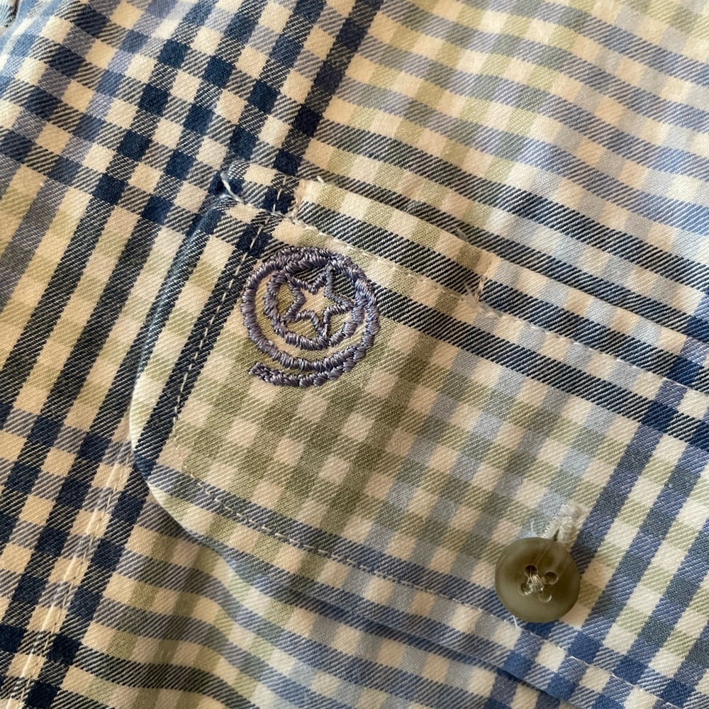GEORGE STRAIT BY WRANGLER MEN'S PLAID PRINT LONG SLEEVE BUTTON-DOWN